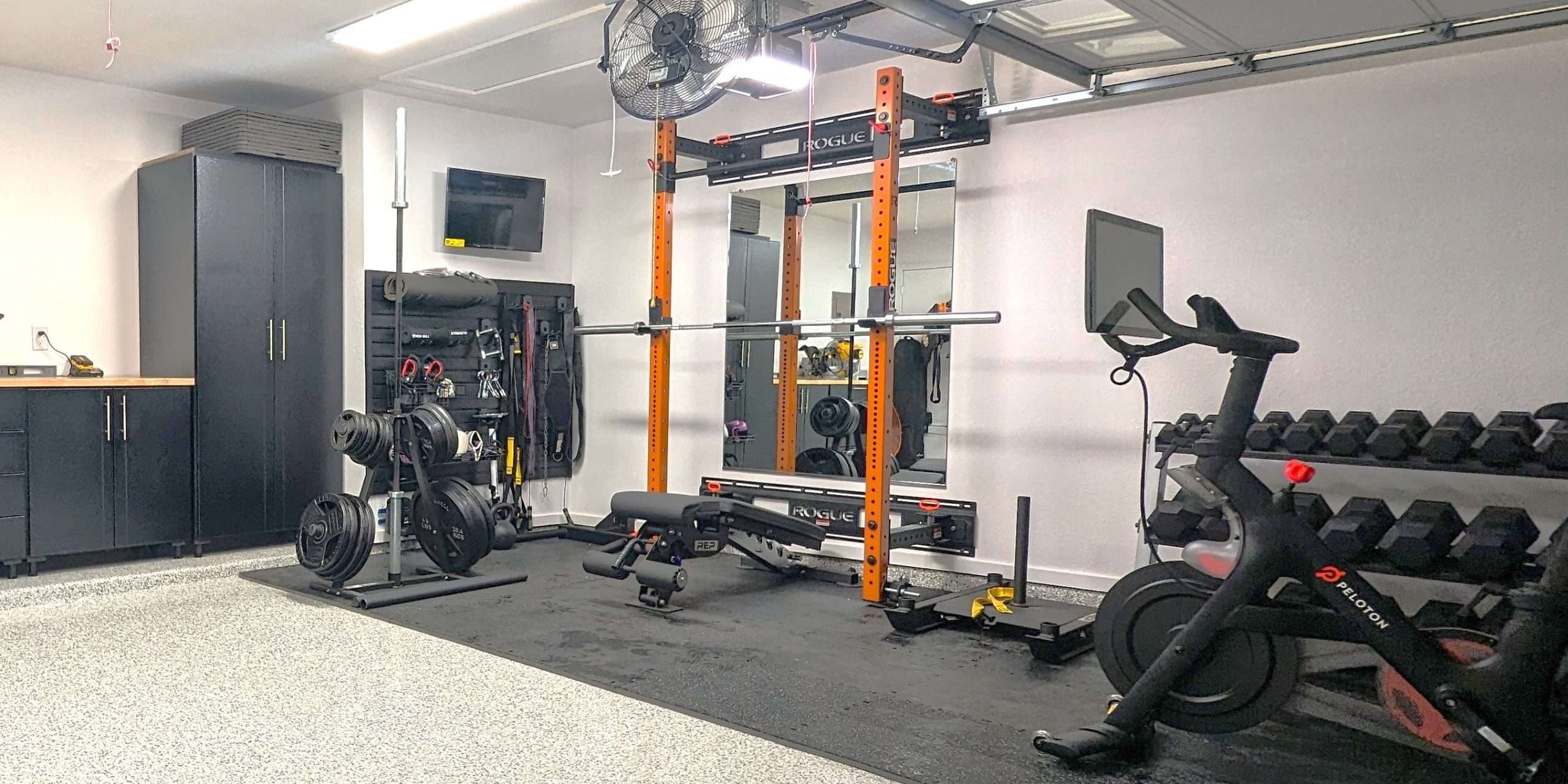 Garage Conversion- gym in garage