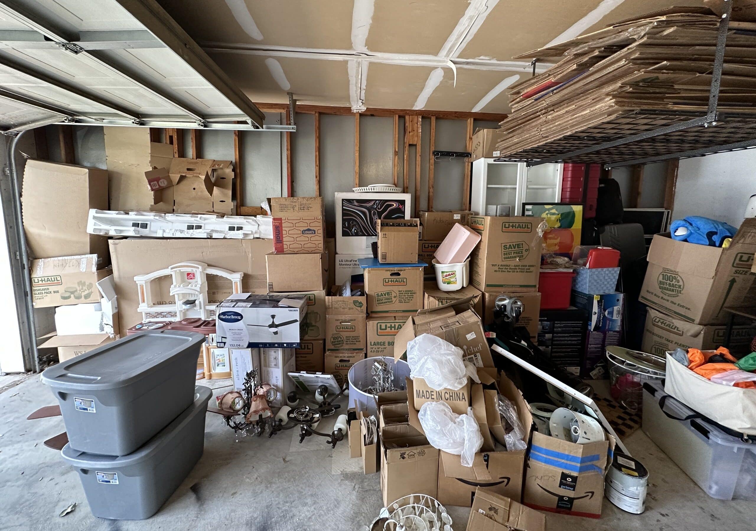 Before Garage organizing and Cleanout