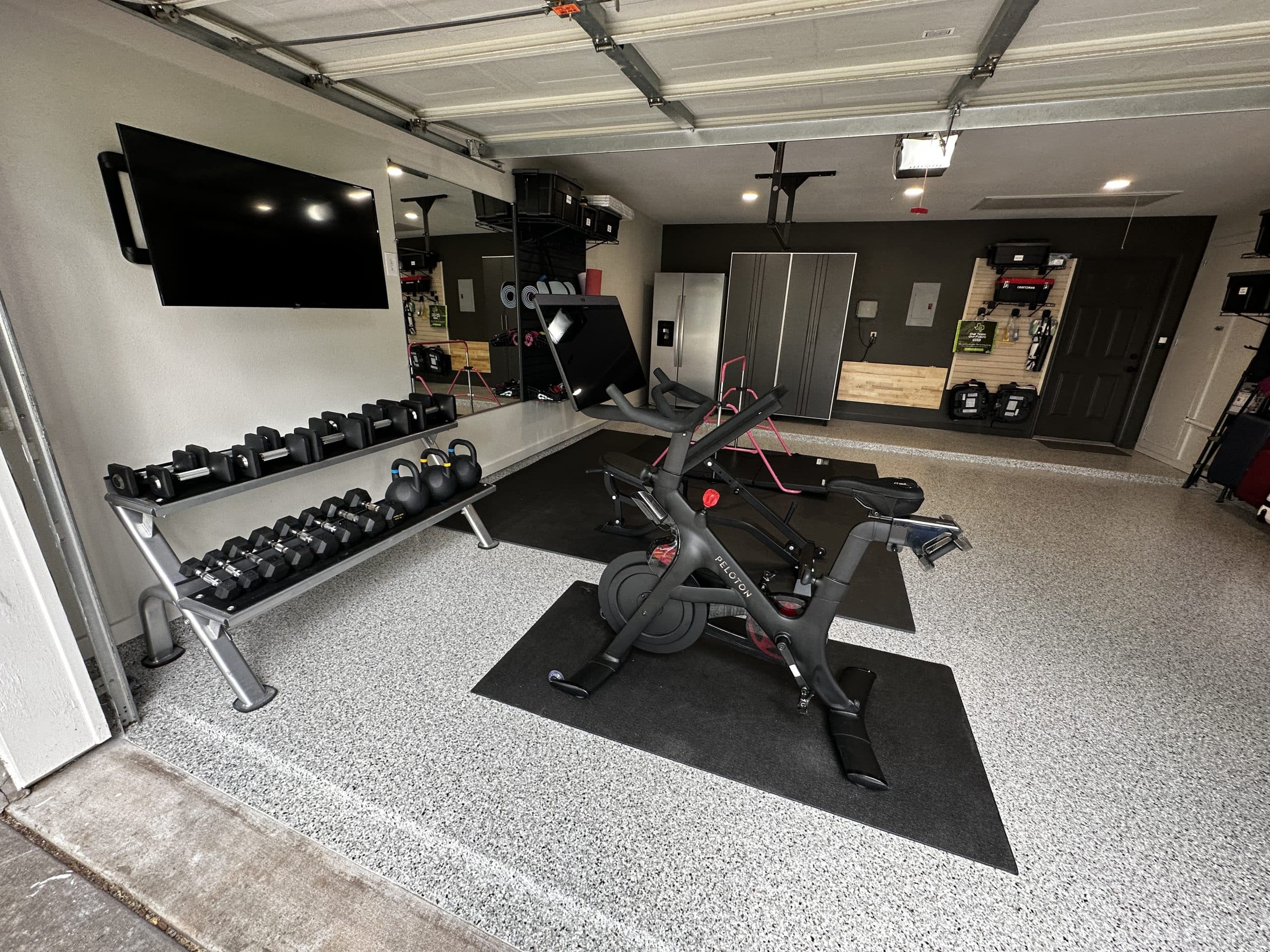 Garage renovations -gym in garage
